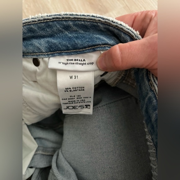 NWT Joe’s Jeans Women’s The Bella 11” High Rise Straight Crop Jean - Size 31 - Picture 6 of 8